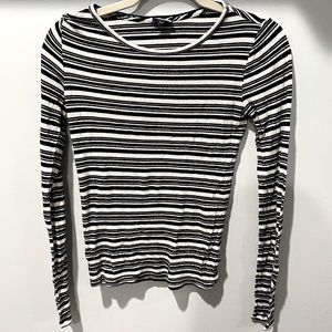 Prince & Fox Black & White Striped Sweater